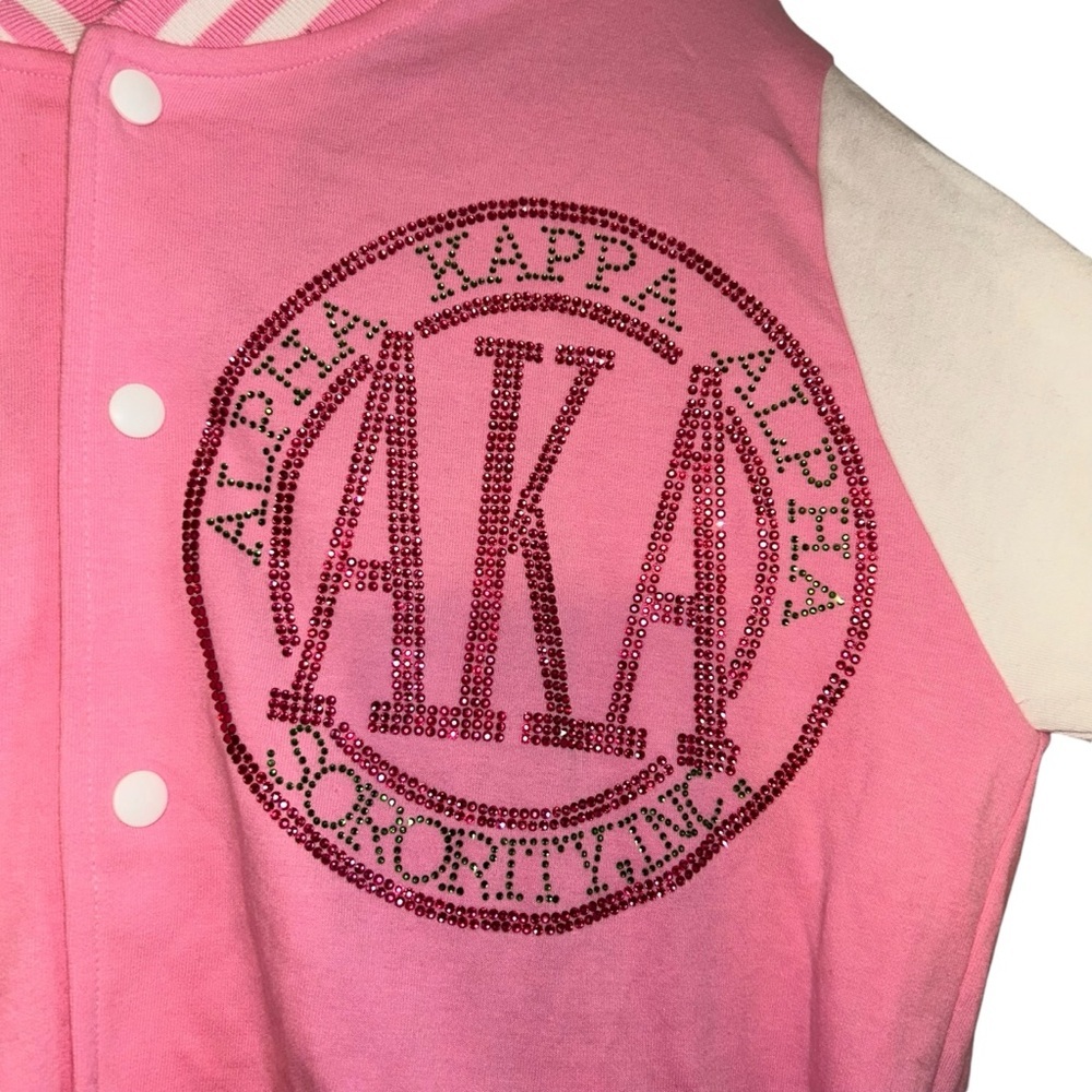 New Alpha Kappa Alpha Sorority stud bling AKA jacket size XL - Picture 3 of 3